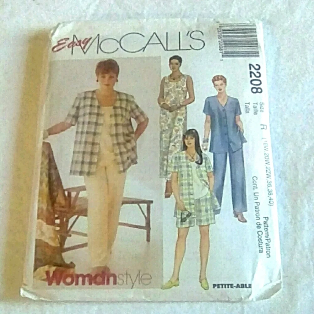 Vintage McCall's 2208 EASY Shirt Dress Top Shirt